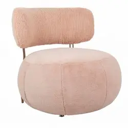 HE510X-3.PECH.PINK Fotel LOW TEDDY PINK różowy