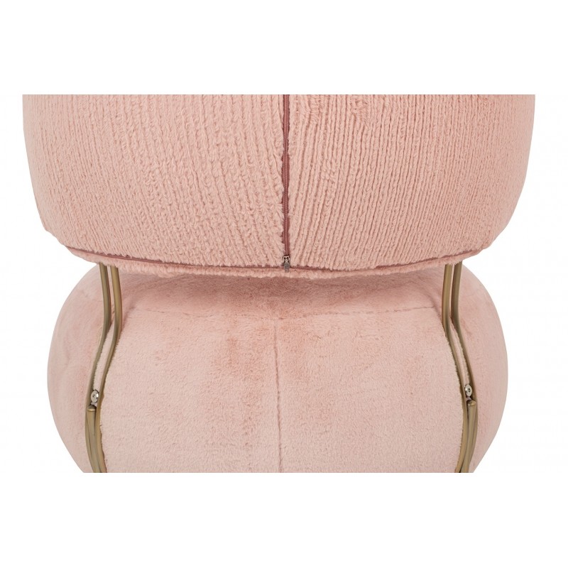 HE510X-3.PECH.PINK Fotel LOW TEDDY PINK różowy