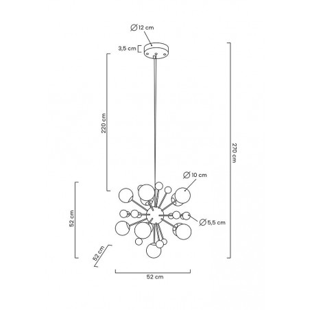 MSE010100252 MOOSEE lampa wisząca AURELIA złota