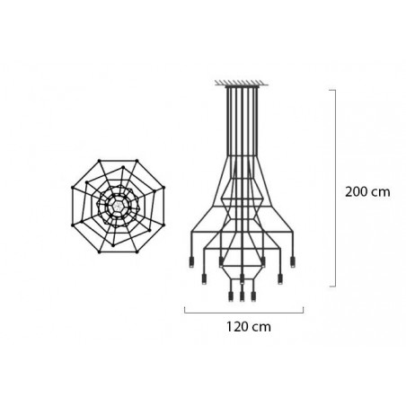 MSE1501100470 Lampa wisząca FLUSSO 20 czarna