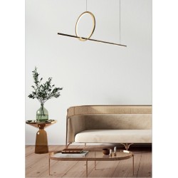 MAXLIGHT P0390 LAMPA WISZĄCA LOZANNA 18W ZŁOTA