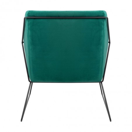 MSE011000308.V35 Fotel EMMA VELVET ciemny zielony welur - podstawa czarna