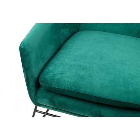 MSE011000308.V35 Fotel EMMA VELVET ciemny zielony welur - podstawa czarna
