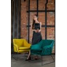 MSE011000308.V35 Fotel EMMA VELVET ciemny zielony welur - podstawa czarna