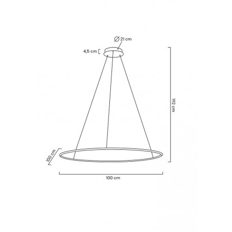 MSE1501100158 MOOSEE lampa wisząca RING SLIM 100 złota