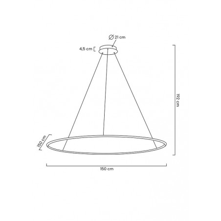 MSE1501100160 MOOSEE lampa wisząca RING SLIM 150 złota