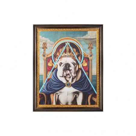 KH1501100246 Obraz NEON BULLDOG 80x100 cm KH1501100246 Obraz NEON BULLDOG 80x100 cm