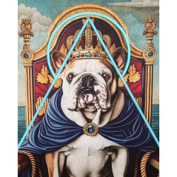 KH1501100246 Obraz NEON BULLDOG 80x100 cm