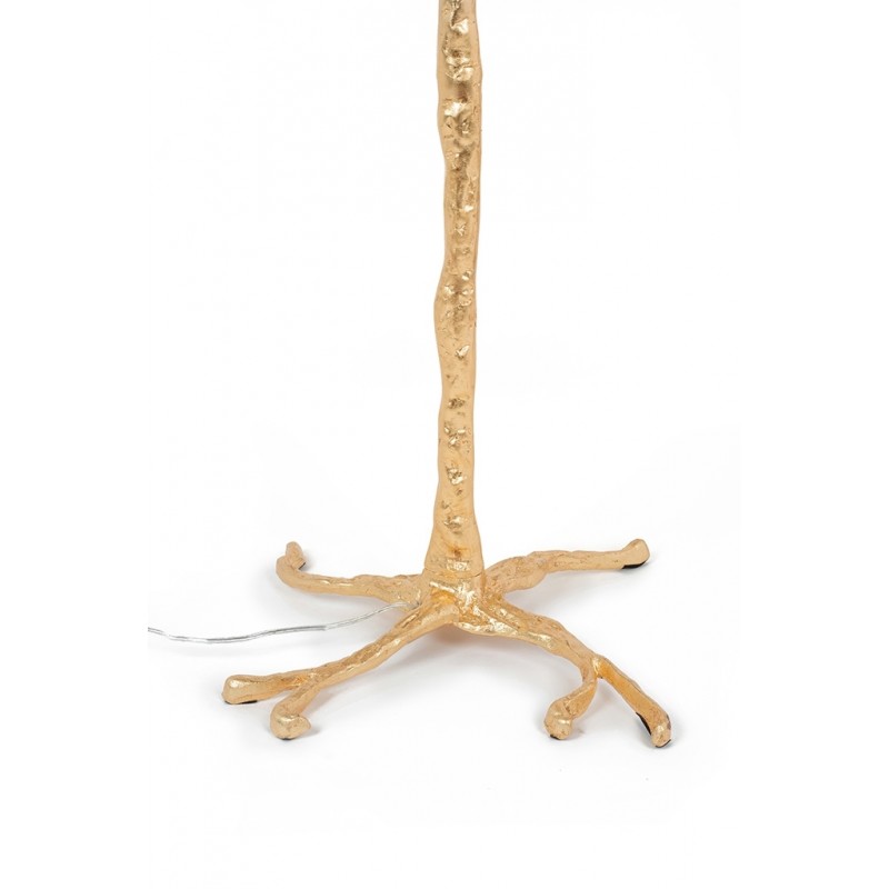 MSE1501100417 Lampa podłogowa TIFFANY 175 biała  mosiądz / naturalne pióra