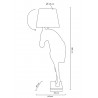 MSE1501100431 Lampa podłogowa KOŃ HORSE STAND M biała  - włókno szklane