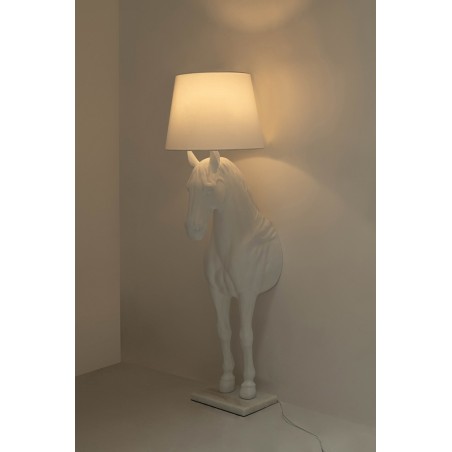 MSE1501100431 Lampa podłogowa KOŃ HORSE STAND M biała  - włókno szklane