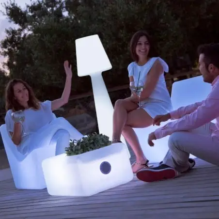 LUMLL165WLNW NEW GARDEN lampa podłogowa LOLA 165 BATTERY biała