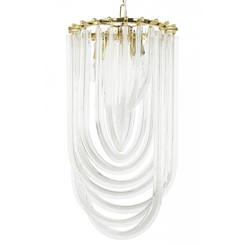 JD9607-L.GOLD Lampa wisząca MURANO L złota - szkło, metal