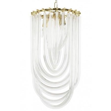 JD9607-L.GOLD Lampa wisząca MURANO L złota - szkło, metal
