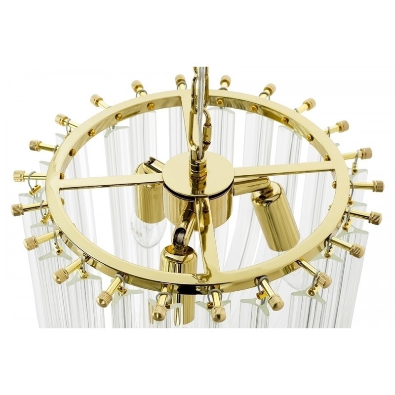 JD9607-L.GOLD Lampa wisząca MURANO L złota - szkło, metal