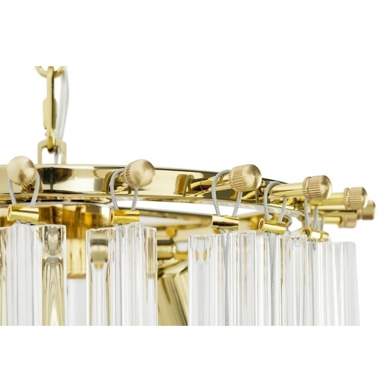 JD9607-L.GOLD Lampa wisząca MURANO L złota - szkło, metal