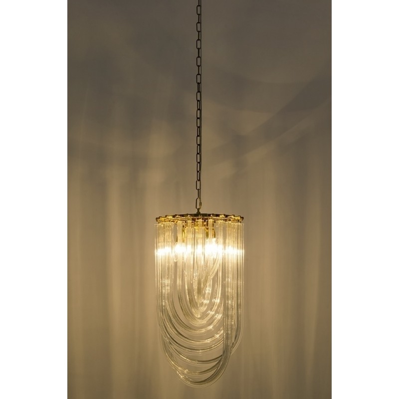 JD9607-L.GOLD Lampa wisząca MURANO L złota - szkło, metal