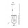 JD9607-L.GOLD Lampa wisząca MURANO L złota - szkło, metal