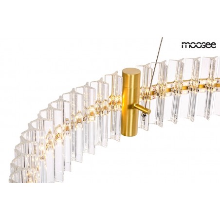 MSE010100167 MOOSEE lampa wisząca SATURNUS 70 złota - LED, kryształ, stal szczotkowana