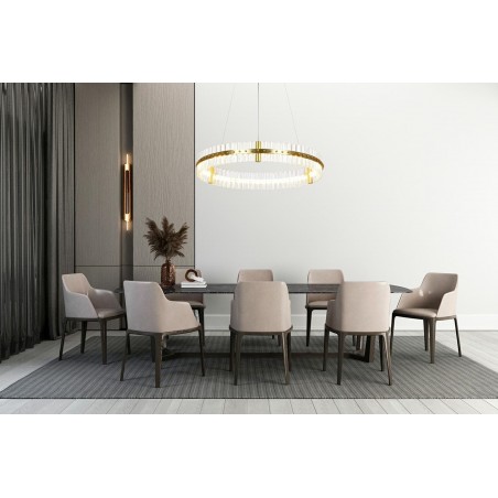 MSE010100167 MOOSEE lampa wisząca SATURNUS 70 złota - LED, kryształ, stal szczotkowana