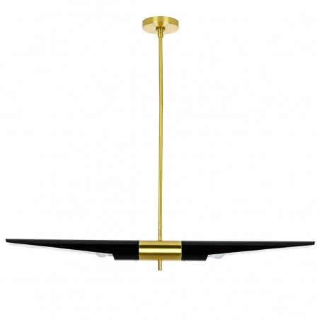 MD21419-2M.BLACK.GD Lampa wisząca APOLLO 1 czarna - szczotkowane złoto