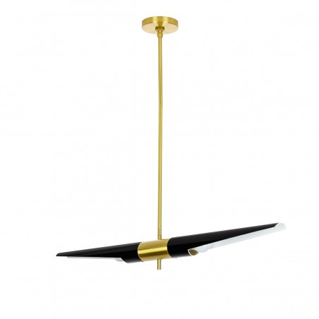MD21419-2M.BLACK.GD Lampa wisząca APOLLO 1 czarna - szczotkowane złoto
