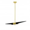 MD21419-2M.BLACK.GD Lampa wisząca APOLLO 1 czarna - szczotkowane złoto