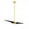 MD21419-2M.BLACK.GD Lampa wisząca APOLLO 1 czarna - szczotkowane złoto