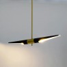 MD21419-2M.BLACK.GD Lampa wisząca APOLLO 1 czarna - szczotkowane złoto