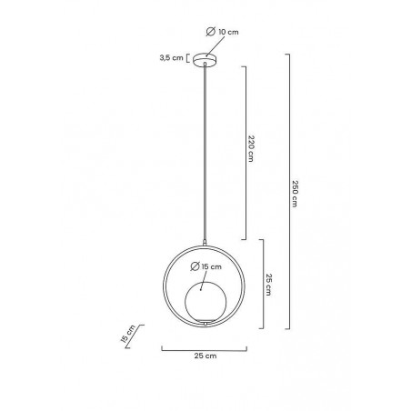 MSE010100299 MOOSEE lampa wisząca AURELIA 25 złota