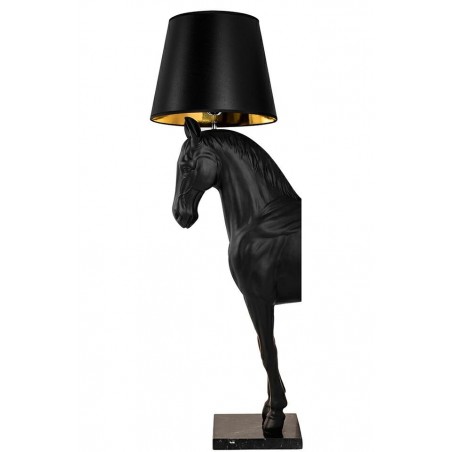 MSE1501100429 Lampa podłogowa KOŃ HORSE STAND S czarna  - włókno szklane