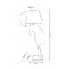 MSE1501100429 Lampa podłogowa KOŃ HORSE STAND S czarna  - włókno szklane