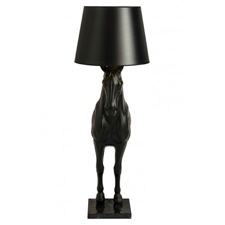 MSE1501100429 Lampa podłogowa KOŃ HORSE STAND S czarna  - włókno szklane