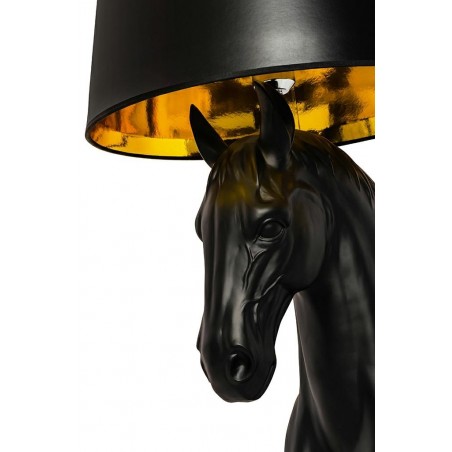 MSE1501100429 Lampa podłogowa KOŃ HORSE STAND S czarna  - włókno szklane