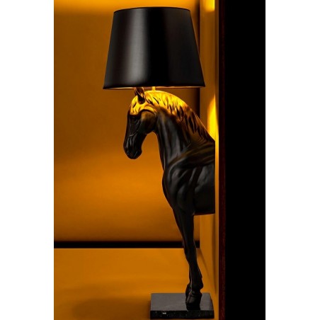 MSE1501100429 Lampa podłogowa KOŃ HORSE STAND S czarna  - włókno szklane
