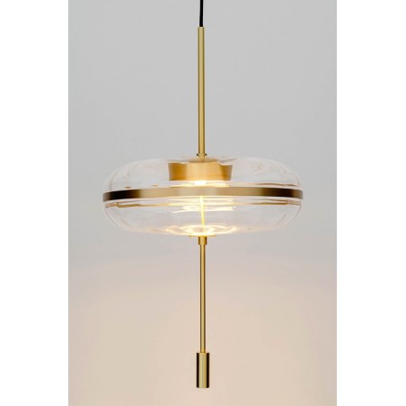 MD12001-1-360 Lampa wisząca CHAPLIN 360 mosiądz - LED, szkło