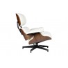 T066F.WHITE Fotel LOUNGE HM PREMIUM SZEROKI biały - orzech