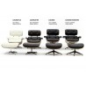 T066F.WHITE Fotel LOUNGE HM PREMIUM SZEROKI biały - orzech