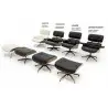 T066F.WHITE Fotel LOUNGE HM PREMIUM SZEROKI biały - orzech