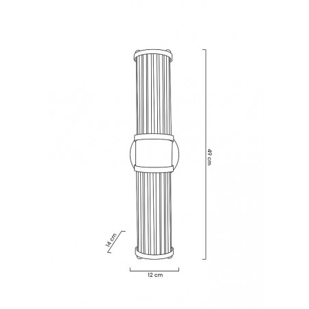 MSE010400193 MOOSEE lampa ścienna PILAR TWIN złota