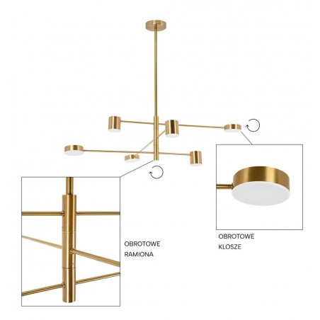 MSE010100124 MOOSEE lampa wisząca PIAZETTA złota