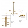 MSE010100124 MOOSEE lampa wisząca PIAZETTA złota