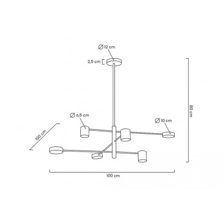 MSE010100124 MOOSEE lampa wisząca PIAZETTA złota