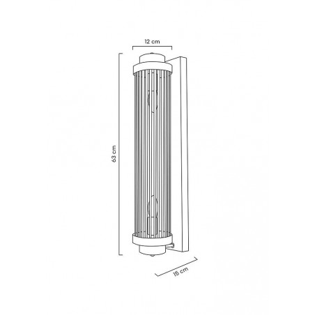 MSE010100362 MOOSEE lampa ścienna COLUMN 60 srebrna