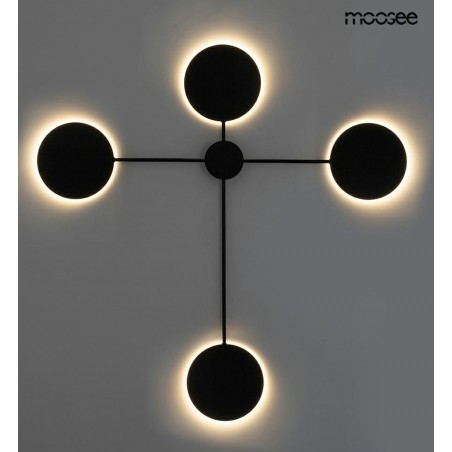 MSE010100355 MOOSEE lampa ścienna SHADOW 4 czarna