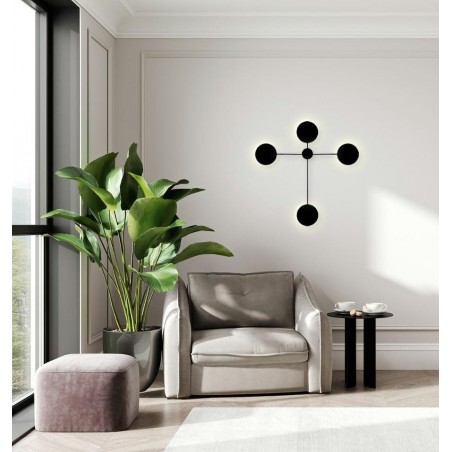 MSE010100355 MOOSEE lampa ścienna SHADOW 4 czarna