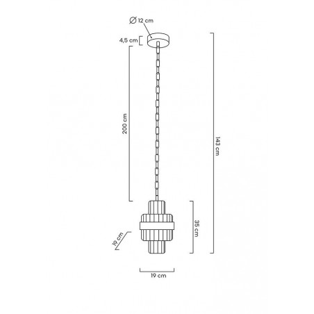MSE010100390 MOOSEE lampa wisząca IMPERO złota