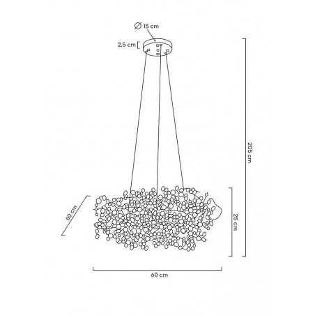 MSE1501100174 MOOSEE lampa wisząca MONETE 60 złota 
