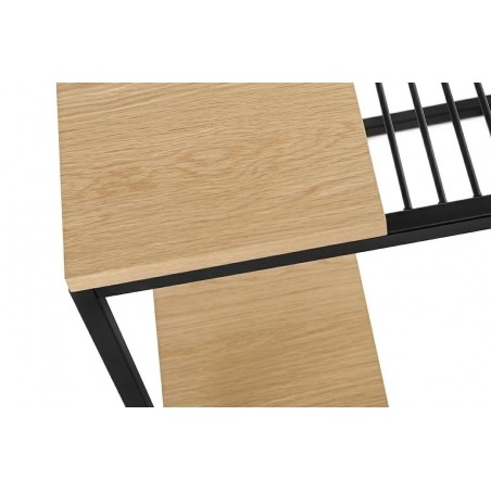 1522 Stolik GALLER dąb - gazetnik, MDF, metal