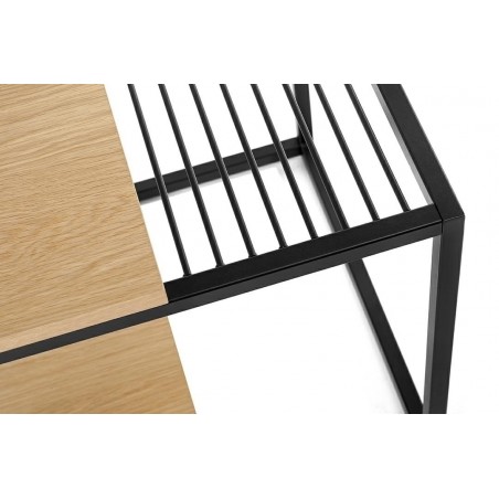 1522 Stolik GALLER dąb - gazetnik, MDF, metal